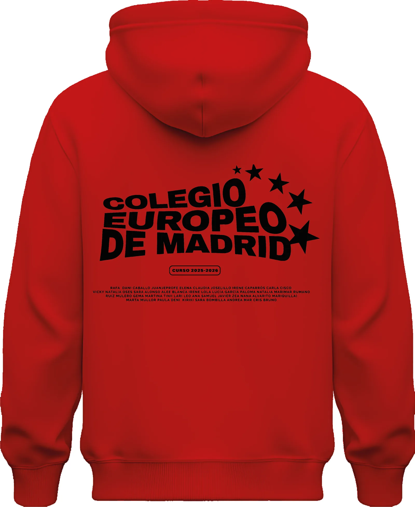 Estudiantes universitarios con sudaderas personalizadas