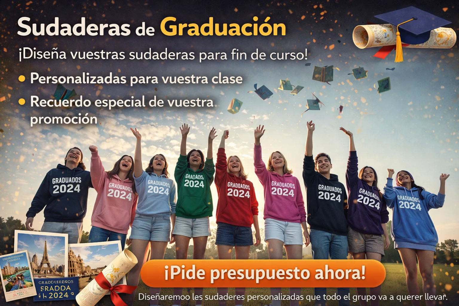 Sudaderas de graduación en Madrid