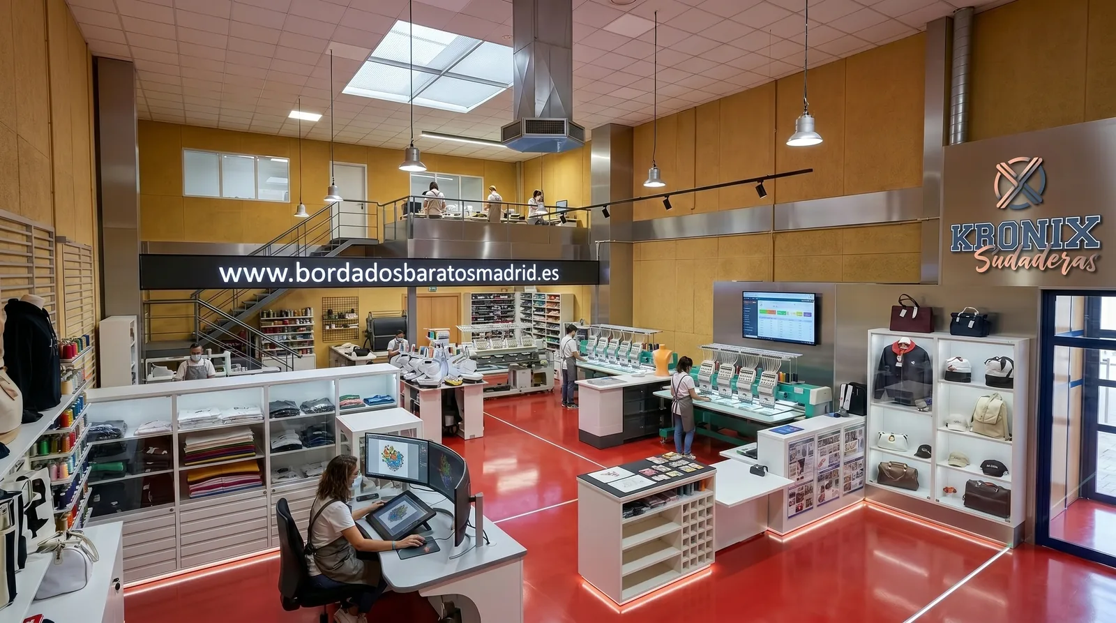 Taller de producción y bordado Kronix en Madrid
