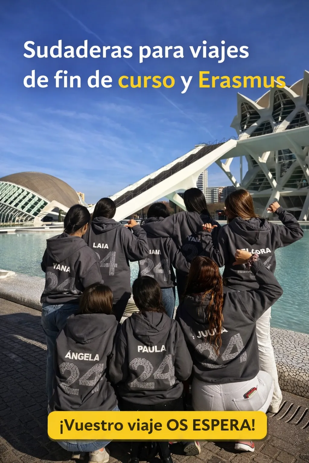 Sudaderas para viaje de fin de curso